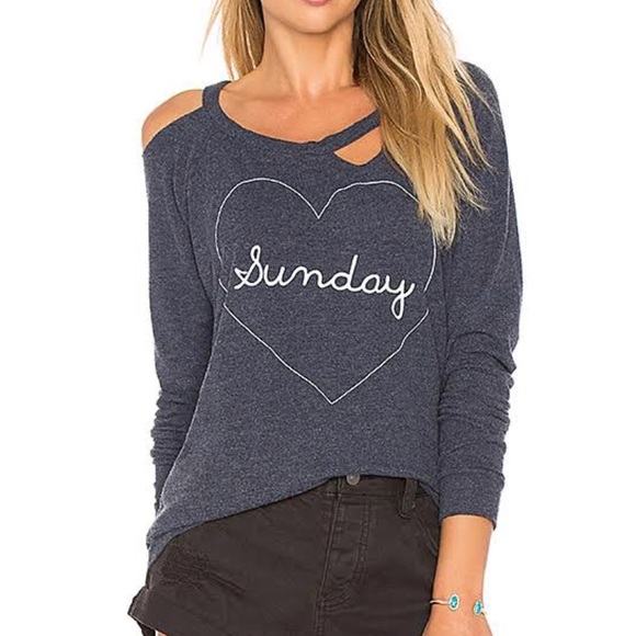 Chaser deconstructed heart Sunday sweater - Picture 2 of 5